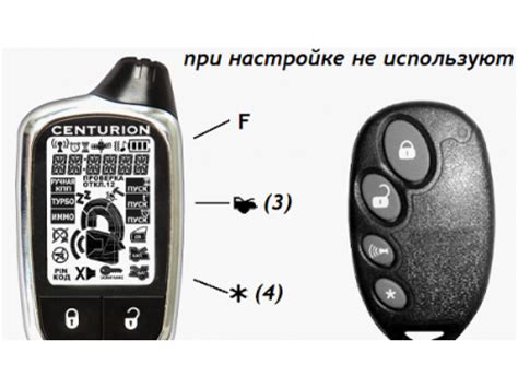 Описание основных компонентов брелка сигнализации Центурион