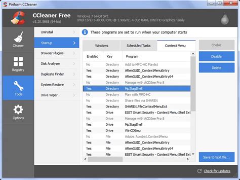 Описание Ccleaner