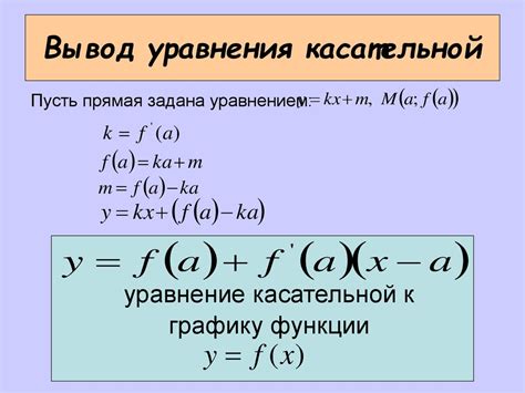 Определение касательной к графику функции