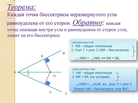 Определение луча и биссектрисы угла