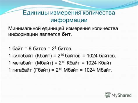 Определение минимальной единицы информации