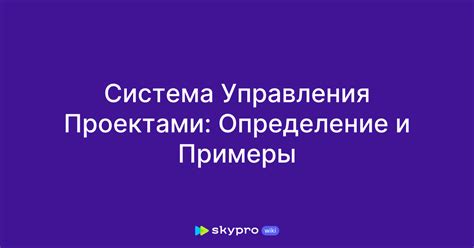 Определение основных функций управления проектами