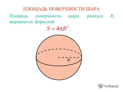 Определение площади поверхности шара