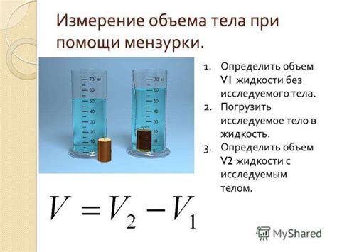 Определение размеров и плотности посуды