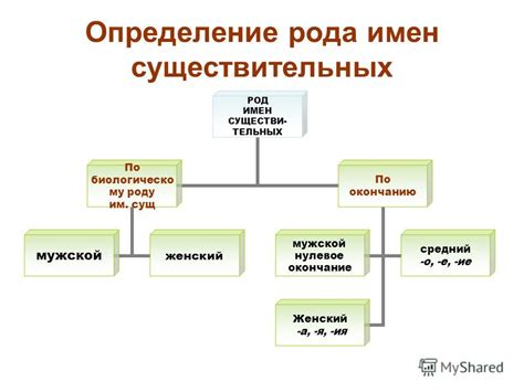 Определение рода по окончанию