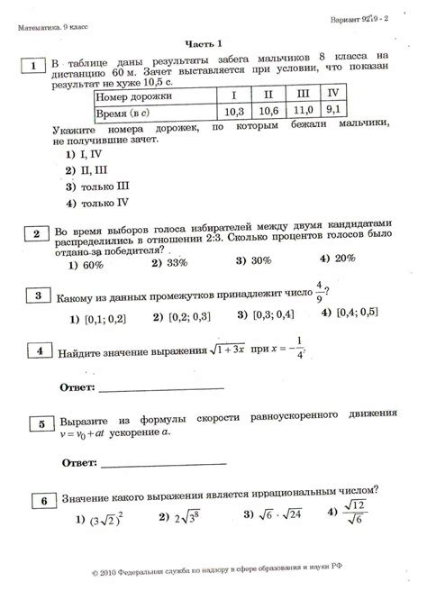 Определение электива по математике 9 класс