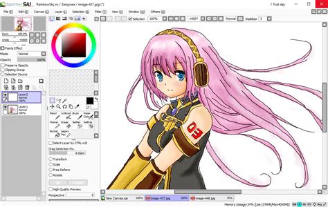 Оптимизация процесса создания копий слоев в Paint Tool SAI 2