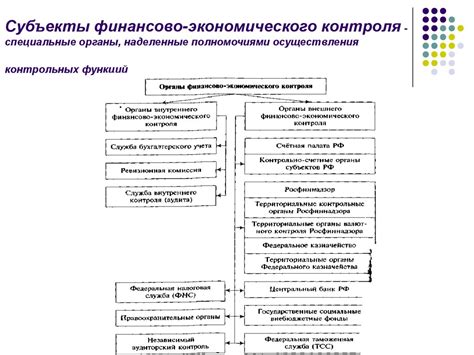 Органы и механизмы осуществления финансового контроля в финансовом праве