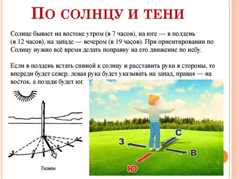 Ориентирование по солнцу и тени