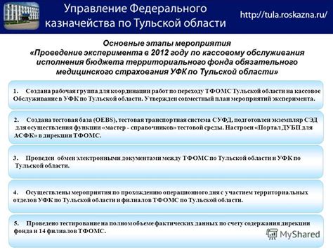 Основная цель УФК Тульской области