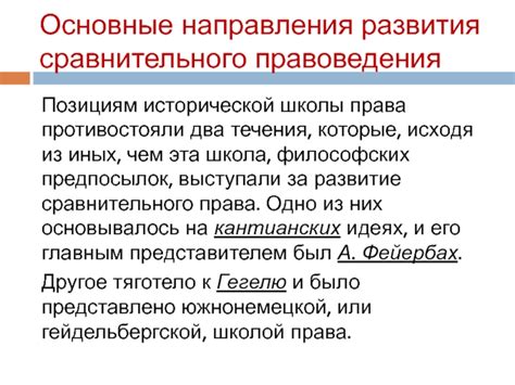 Основные направления правоведения