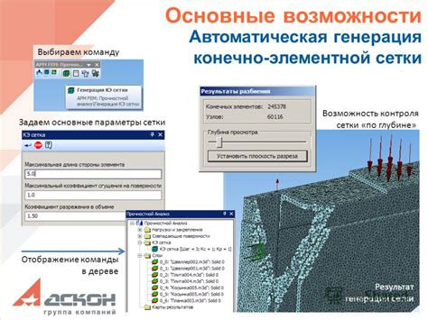 Основные параметры работы генерации функциональных нитей