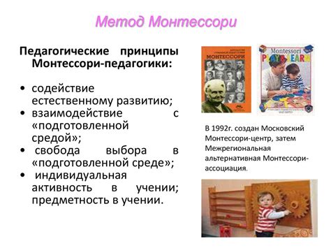 Основные принципы системы Монтессори