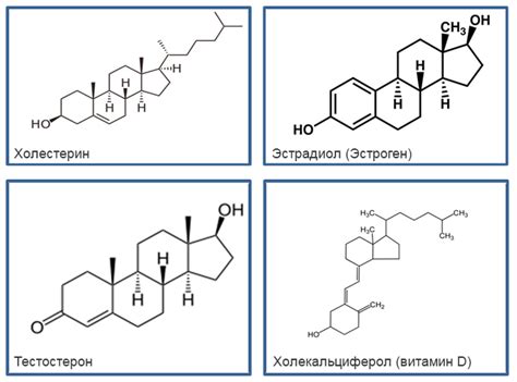 Основные типы стероидов