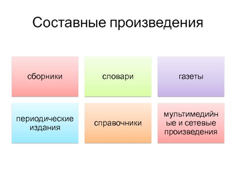 Особенности использования составного произведения