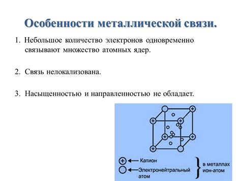 Особенности металлической связи