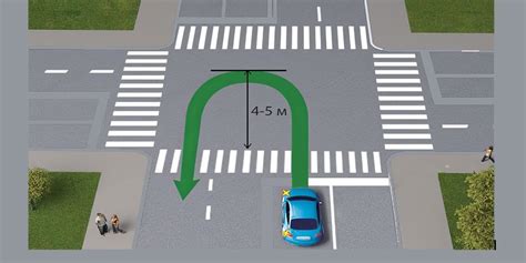 Особенности разворота на перекрестках с регулируемым светофором