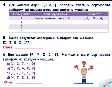 Особенности сортировки по возрастанию