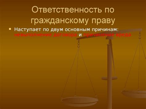 Ответственность по гражданскому праву