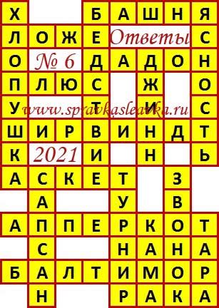 Ответы на взбросы сканворд 6 букв