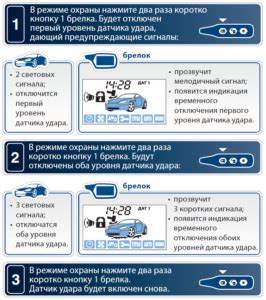 Отключение датчика удара без потери гарантии StarLine