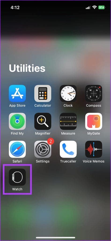 Откройте приложение Watch на iPhone