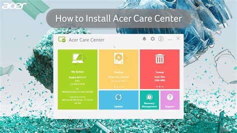 Откройте утилиту Acer Care Center