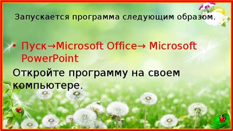 Откройте Microsoft PowerPoint