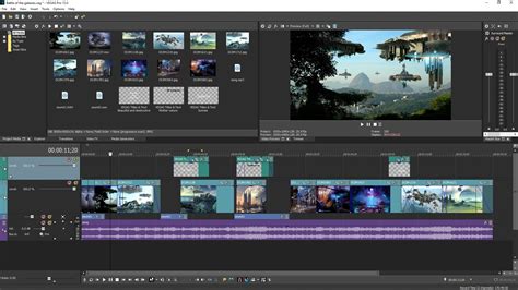 Открытие программы Sony Vegas Pro 15