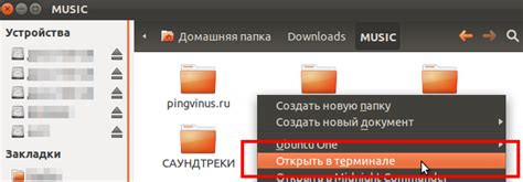 Открытие терминала в Linux