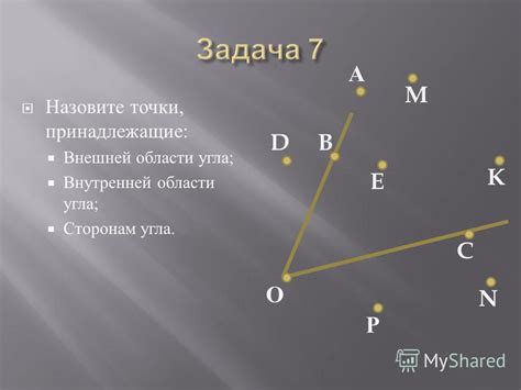 Отличие внешней области угла от внутренней в геометрии