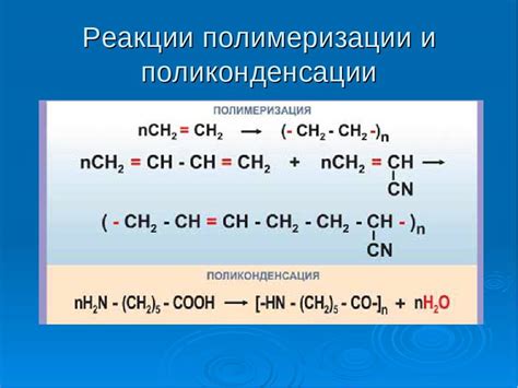 Отличия полимеризации от поликонденсации