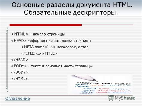 Оформление заголовка страницы