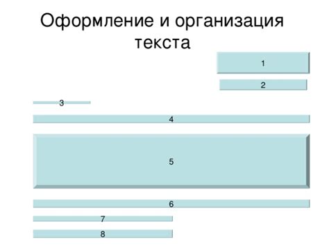 Оформление и организация текста