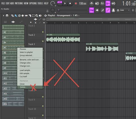 Очистка дорожки в FL Studio - как удалить ненужные элементы