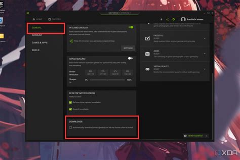 Перейдите в раздел "Игры" в GeForce Experience