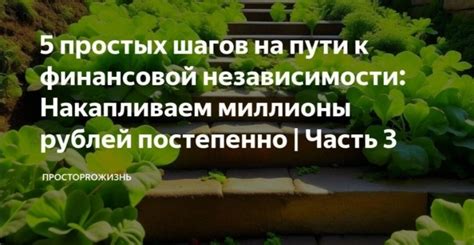 Перспектива долгосрочного планирования: на пути к финансовой независимости