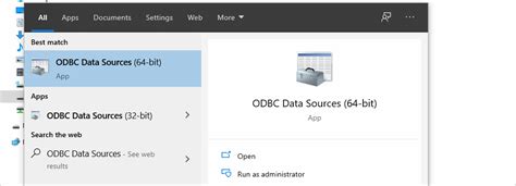 Плюсы использования ODBC data sources 32 bit