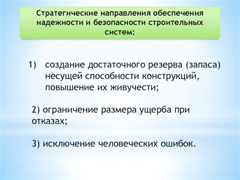 Повышение надежности конструкций