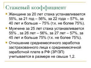 Повышение стажевого коэффициента