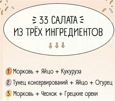 Подборка правильных ингредиентов