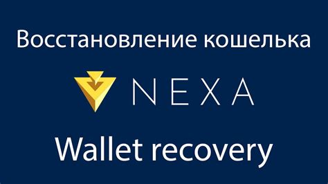 Подготовка к восстановлению кошелька Nexa