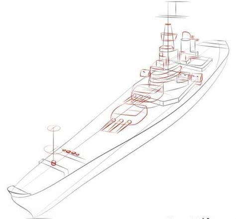 Подготовка к рисованию тонущего корабля карандашом