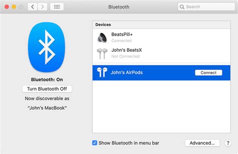 Подключение наушников Earpods к компьютеру посредством Bluetooth