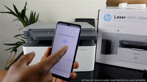 Подключение принтера HP Laser MFP 135w к Wi-Fi ноутбуку