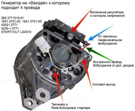 Подключение проводов генератора