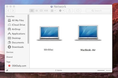 Подключение сетевого диска через интерфейс Mac OS