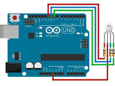 Подключение RGB светодиода к Arduino