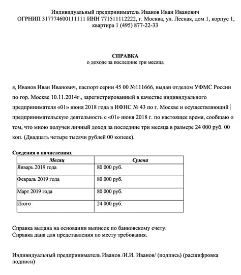 Получение справки о доходах ИП на патенте