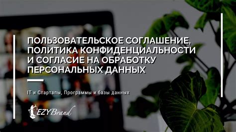 Пользовательское соглашение и политика конфиденциальности налоговой системы